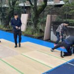 競技場コンパネ養生【当社元請け案件】東京都世田谷区 東京農業大学