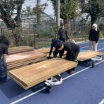 競技場養生撤去【当社元請け案件】東京都世田谷区 東京農業大学